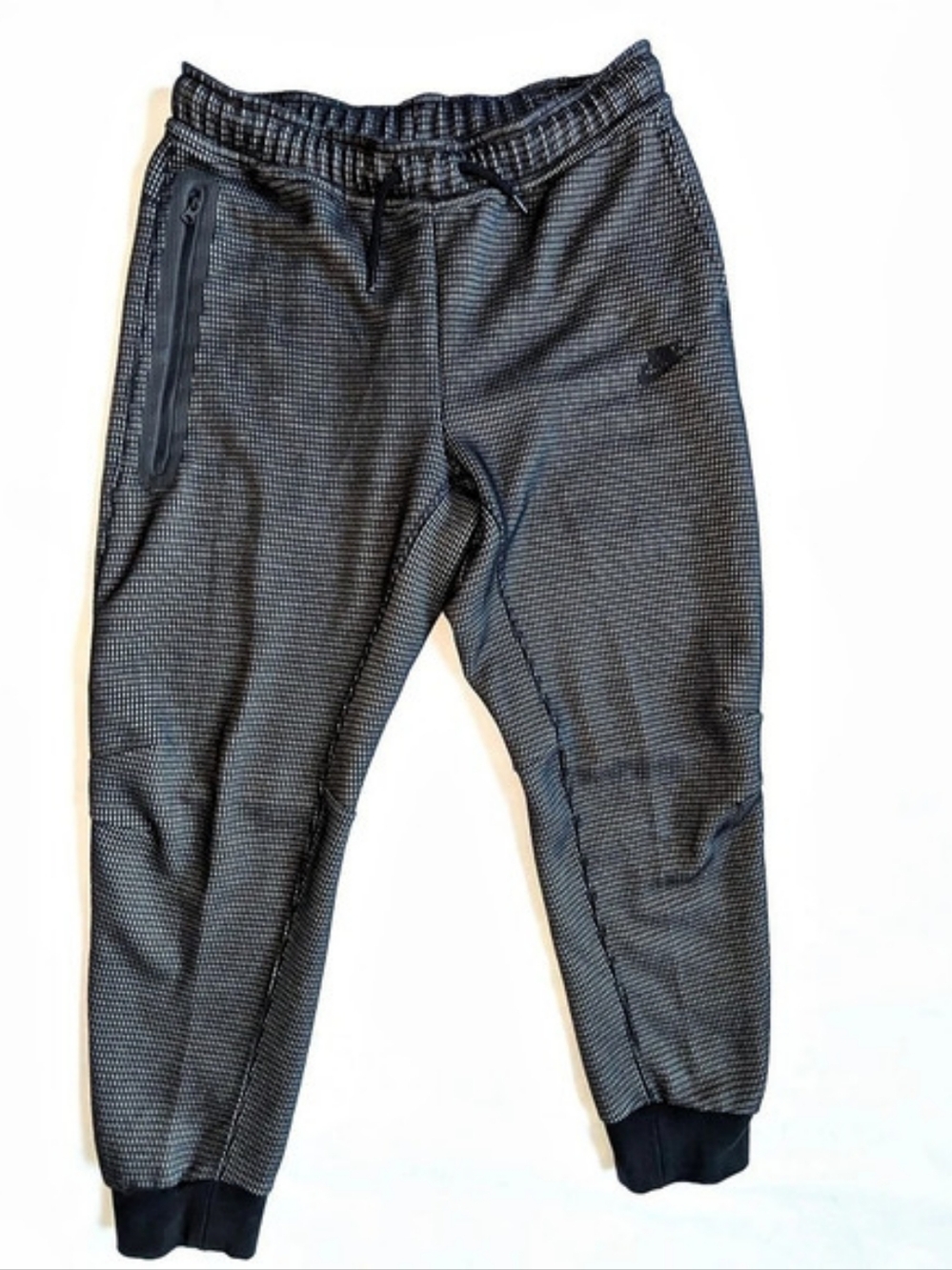 Nike Tech Fleece Grid Matrix Joggers Boys Youth XL Black Grey FJ6025-010
